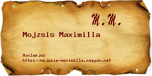 Mojzsis Maximilla névjegykártya